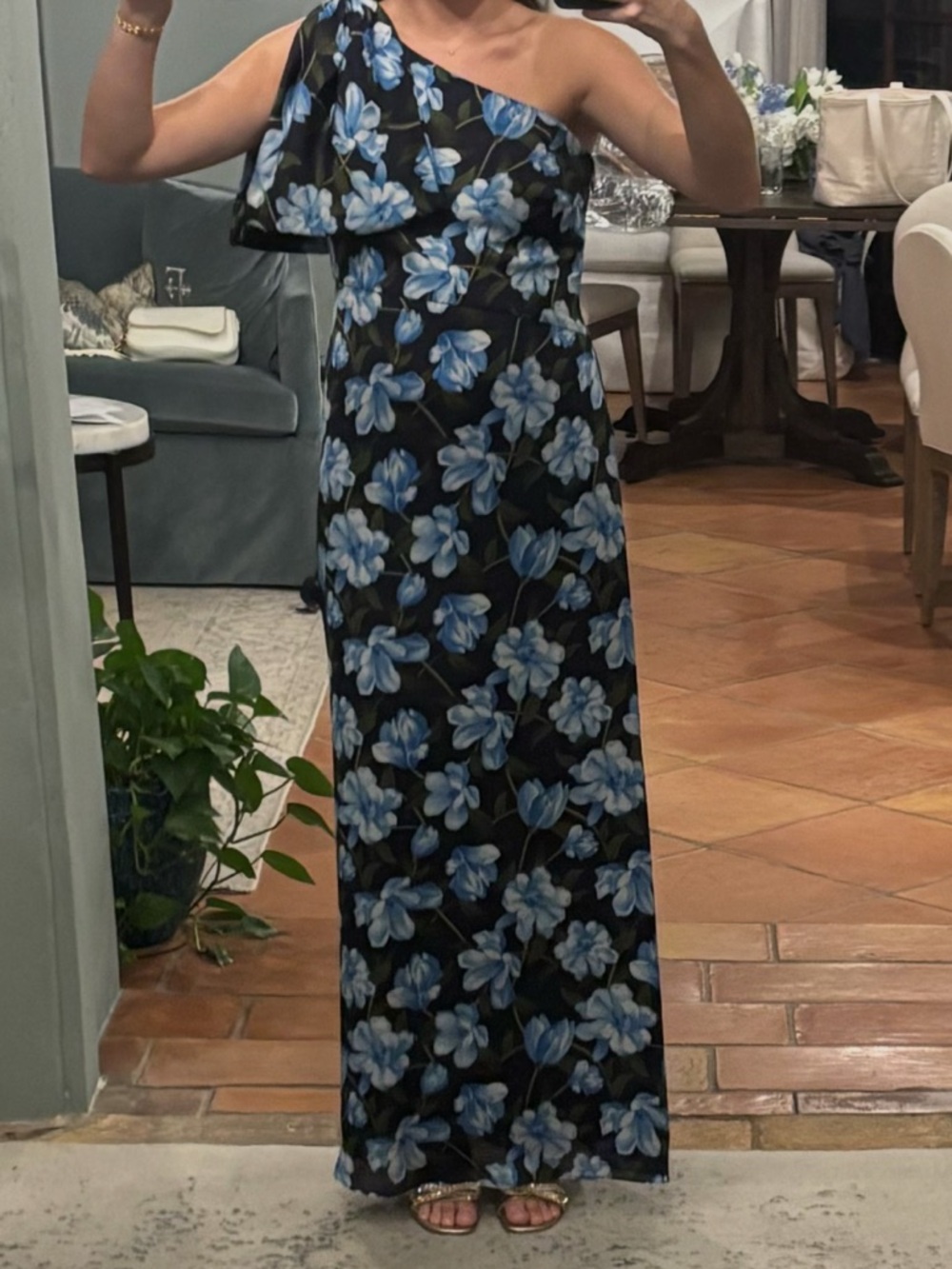 Sachin & Babi Chelsea Gown Blue Floral